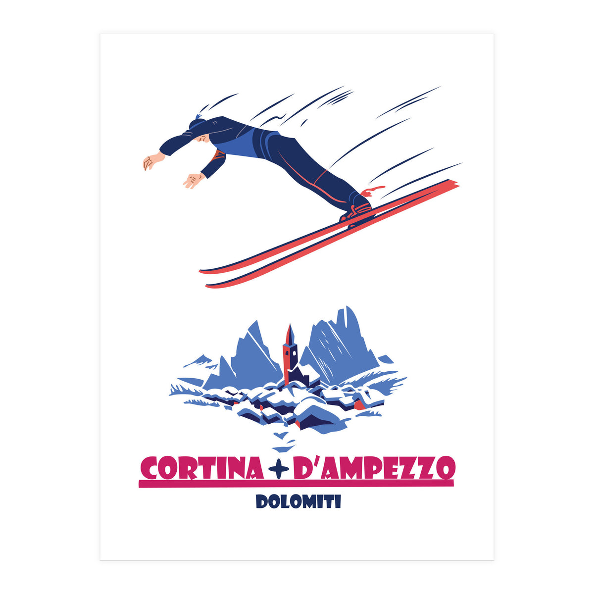 Ski Jump At Cortina Di Ampezzo (Print Only)