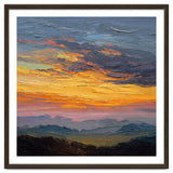 Vibrant Golden Hour Horizon Over Distant Mountain Ridges thumbnail