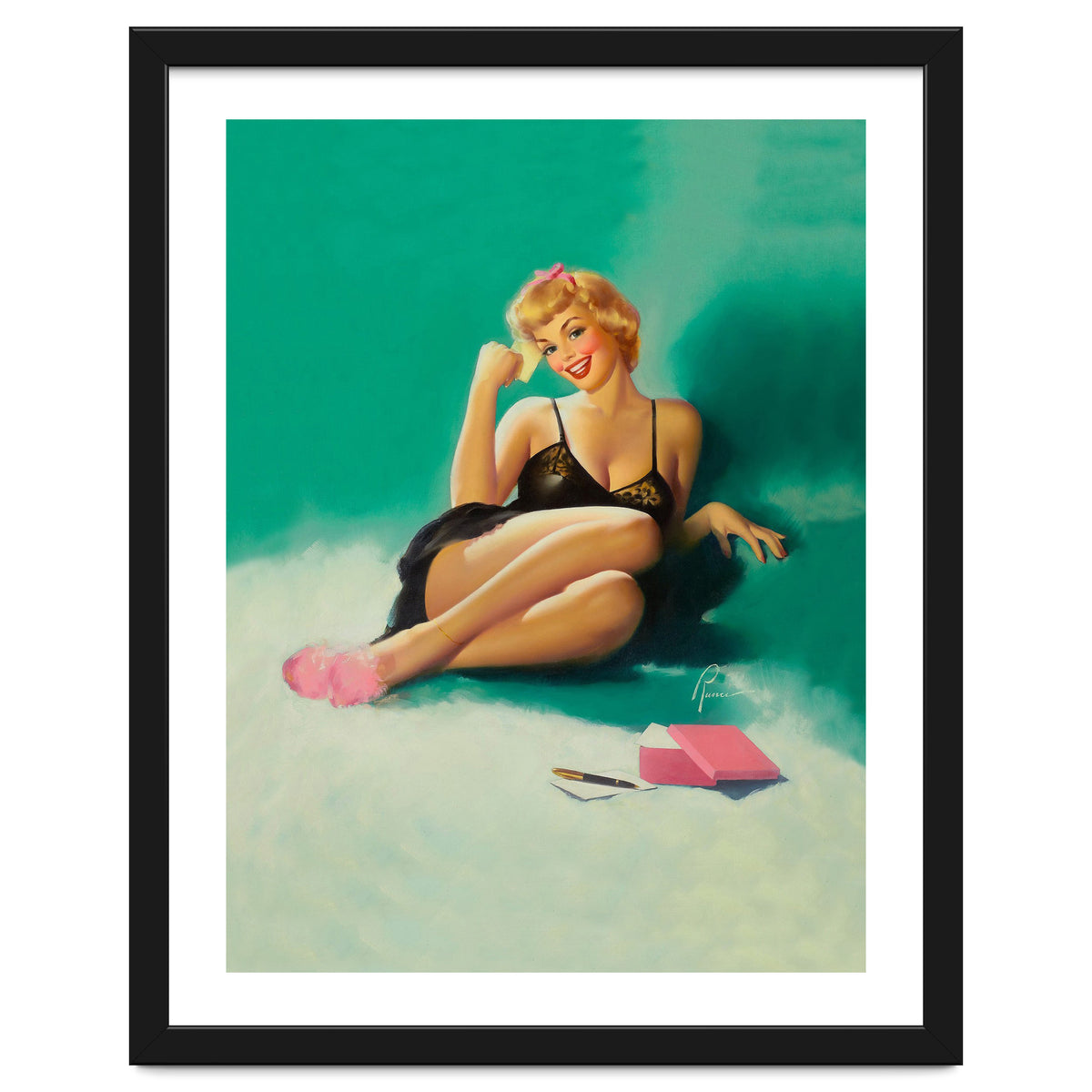 Sexy Pinup Girl With Phone Number For You