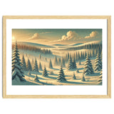 Vintage Finland, Lapland Winter Forest Poster thumbnail