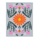 Orange Flower with pink buds (Print Only) thumbnail