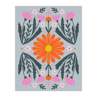 Orange Flower with pink buds (Print Only)