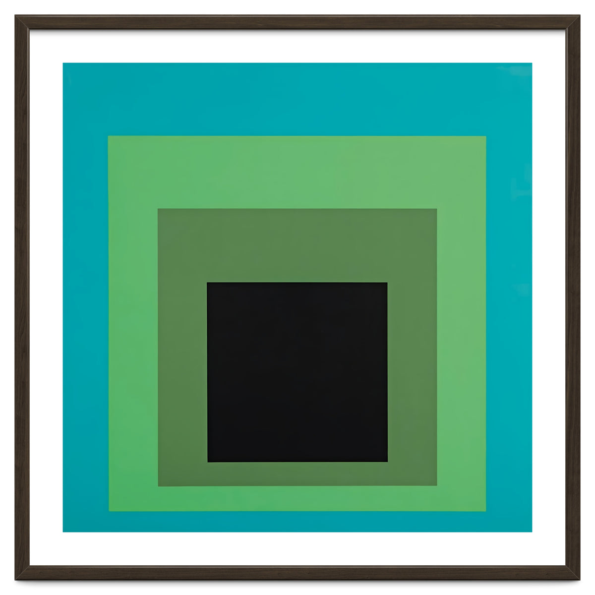 JOSEF ALBERS - HOMAGE TO THE SQUARE GREEN BLACK