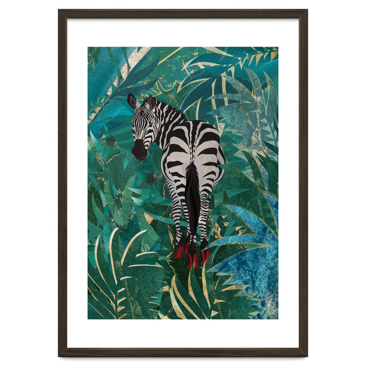 Zebra in the Jungle Heels