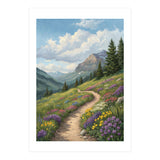 Serene Alpine Path Through Summer Wildflowers (Print Only) thumbnail