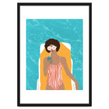 Chilling In The Moment, Eclectic Bohemian Black Woman Of Color, Swimming Pool Afro Fashion Vacation Enjoy Summer thumbnail