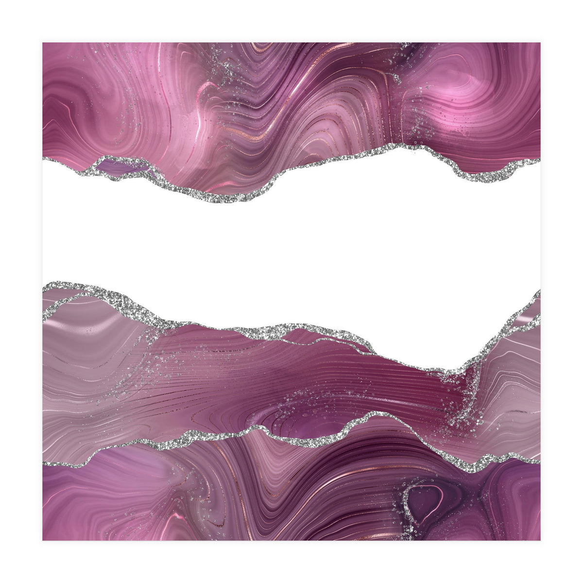 Mauve & Silver Agate Texture 08  (Print Only)