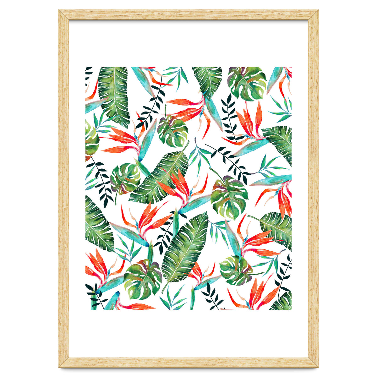 A New Paradise #Bird of paradise painted tropical art & pattern