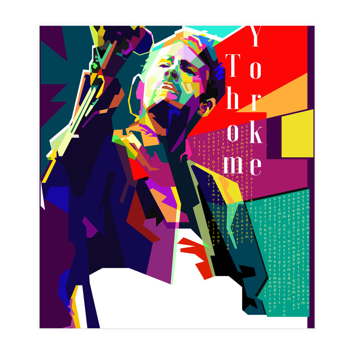 Thom Yorke Singer Musician Pop Art WPAP (Print Only)