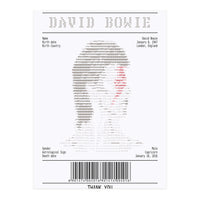 Receipt Art David Bowie (Print Only)