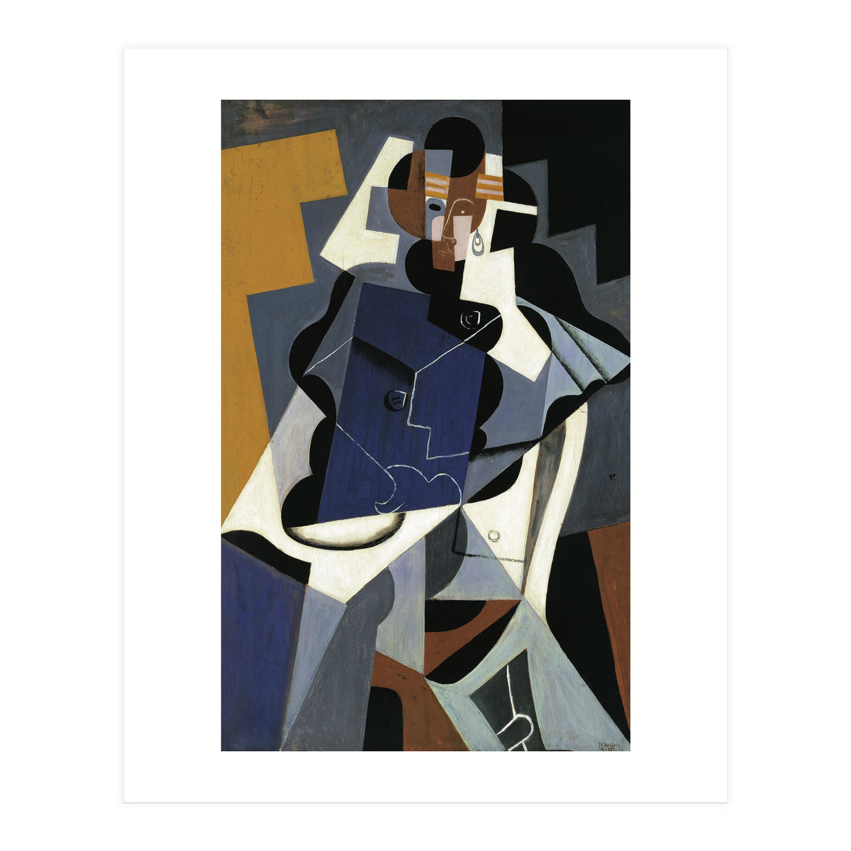 Juan Gris (Madrid, 1887-Boulogne-sur-Seine, 1927). Seated Woman (1917). Oil on panel. 116 x 73 cm. (Print Only)