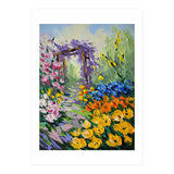 Sun-Drenched Garden Pergola Oil Painting (Print Only) thumbnail