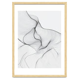 Abstract Black And White Flowing Lines Organic Form thumbnail