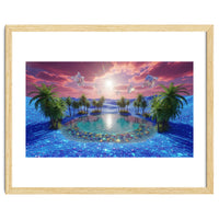 Oasis of Dreams: Surreal Tropical Landscape