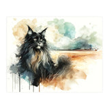 Majestic Cat In Coastal Landscape (Print Only) thumbnail