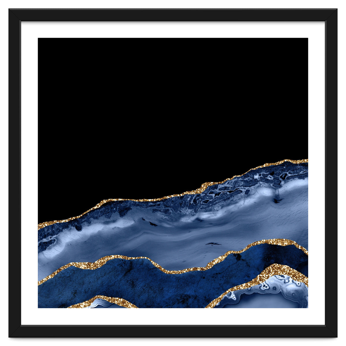 Navy & Gold Agate Texture 17