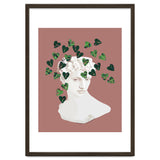 Roman Planter, Plant Pot, Botanical Nature Victorian Statue Face, Eclectic Bohemian Plant Lady Illustration thumbnail