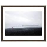 Family walking on the black sand beach - Iceland thumbnail
