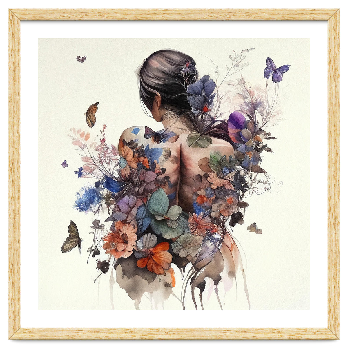 Watercolor Butterfly Bouquet