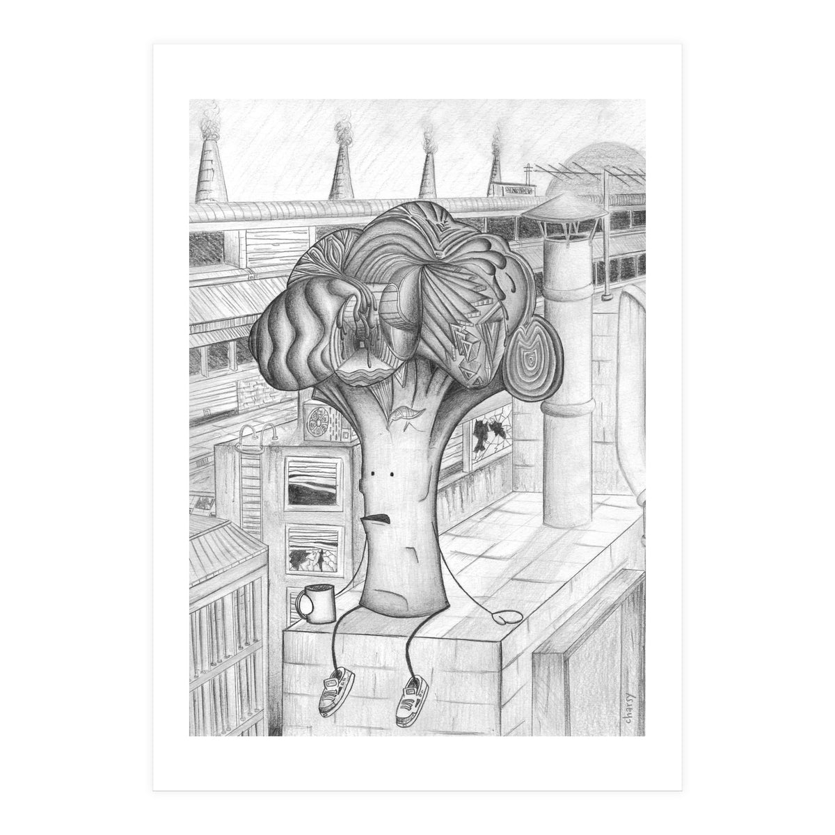 Mr Brokkoli by Charsy  (Print Only)