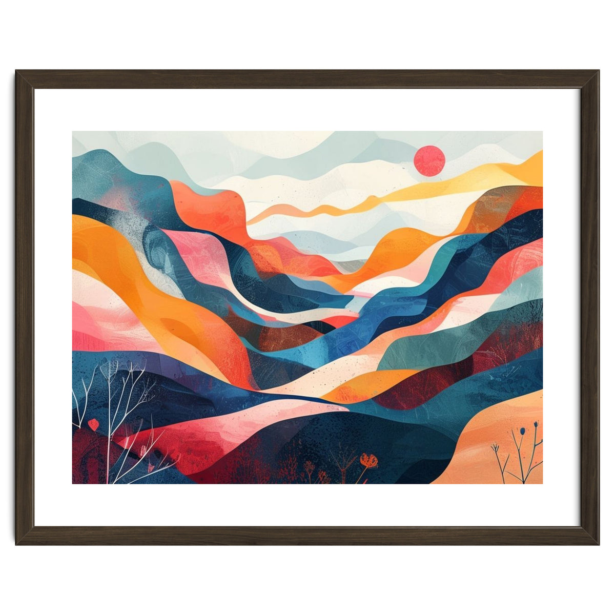 Abstract Mountain Landscape Art