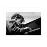 Pianist Glenn Gould with the Berlin  Philharmonic Orchestra under Herbert von Karajan. Berlin,1957. (Print Only) thumbnail