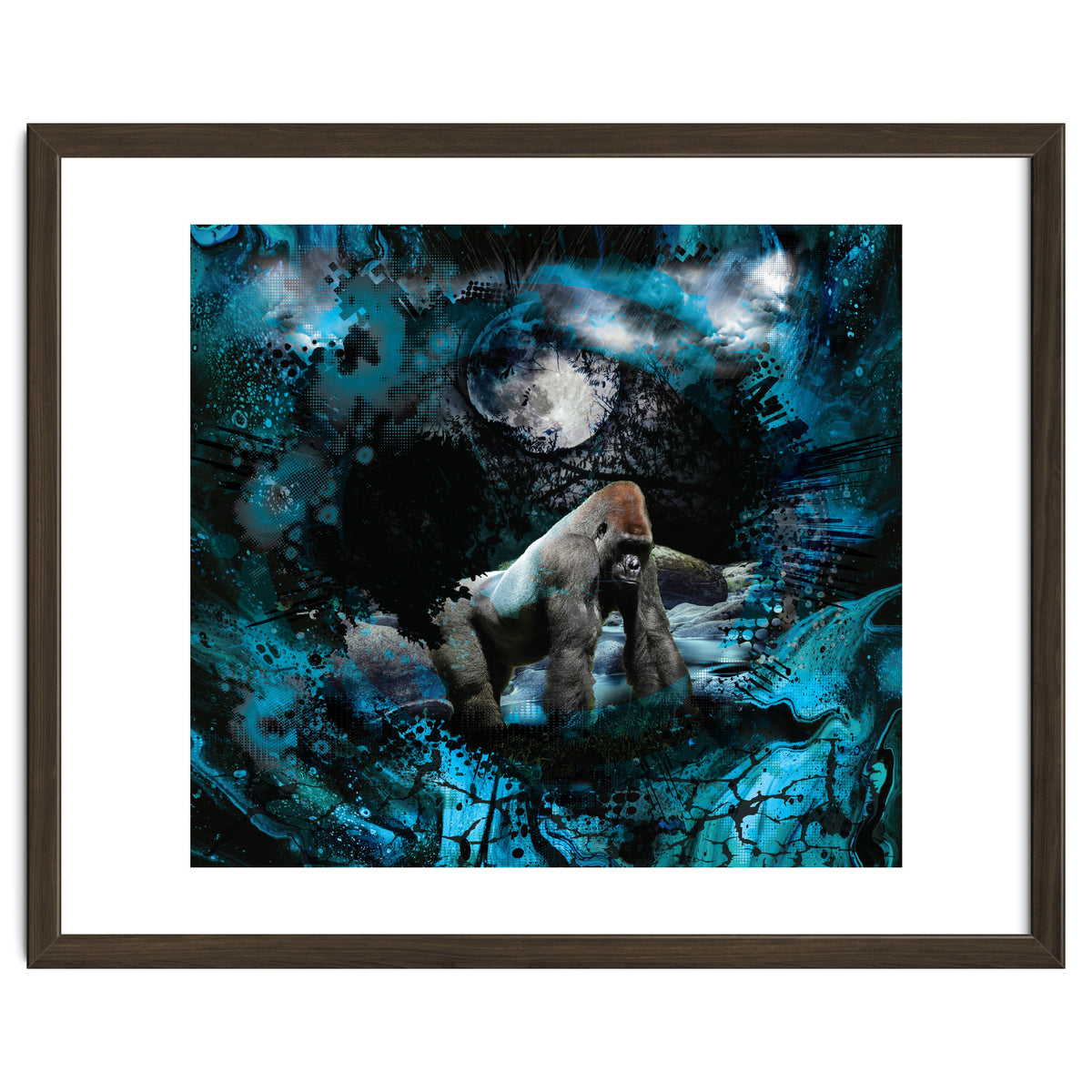 Gorilla Blue Moon Forest Scenic