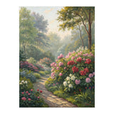 Sunlit Spring Garden Path Oil Painting (Print Only) thumbnail