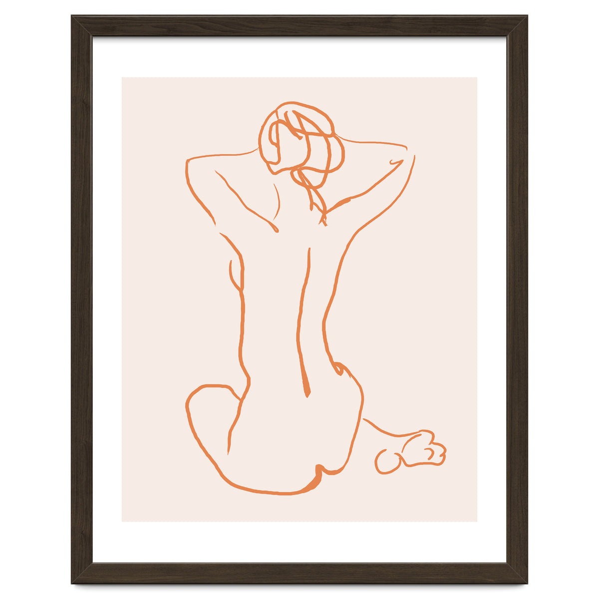 Femina, Abstract Minimal Woman Line Art Sketch, Drawing Feminine Empower Express