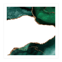 Emerald & Gold Agate Texture 11 (Print Only)
