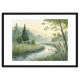 Misty Morning Riverbank: A Woodland Sanctuary thumbnail