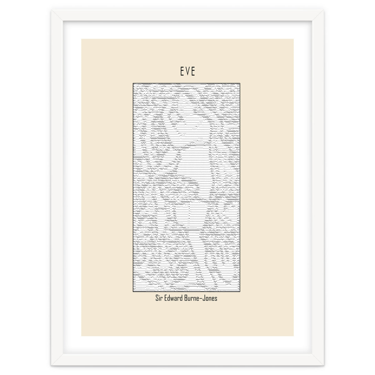 Eve – Sir Edward Burne–jones (ascii Art)