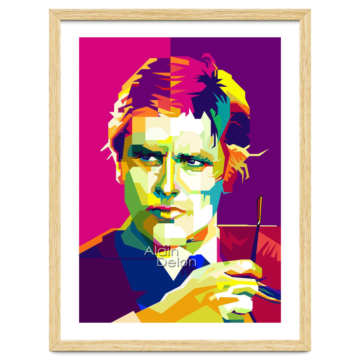 Alain Delon Retro Art WPAP
