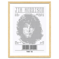 Receipt Art Jim Morrison