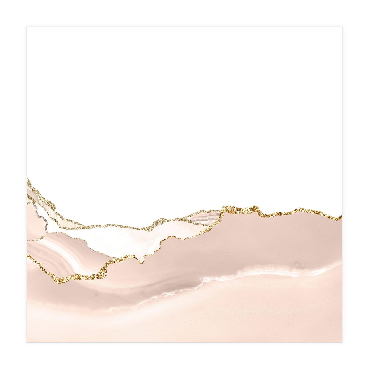 Ivory & Gold Agate Texture 07 (Print Only)