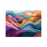 Colorful Abstract Wavy Landscape (Print Only) thumbnail