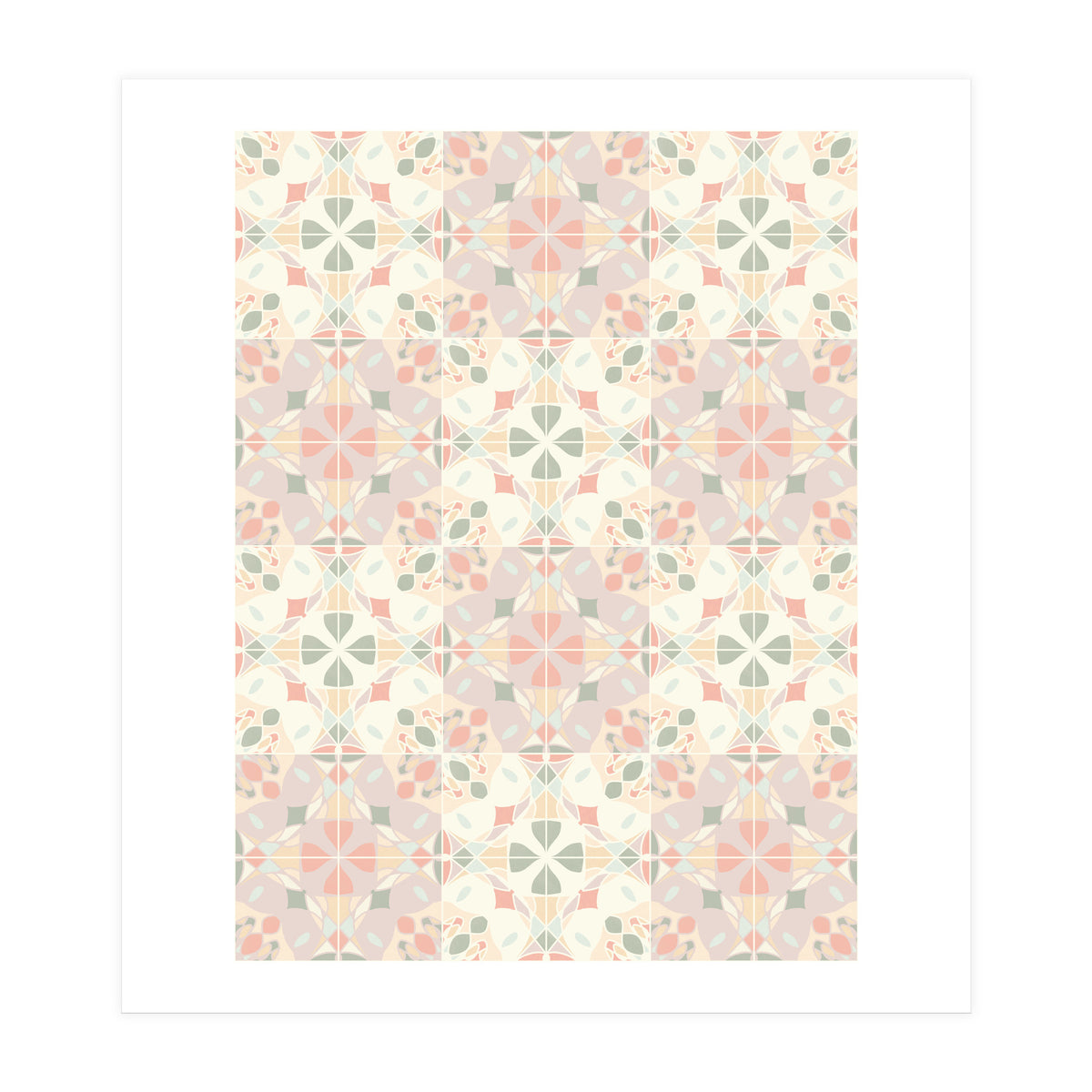 Stained Glass Pastels Tiles (Print Only)