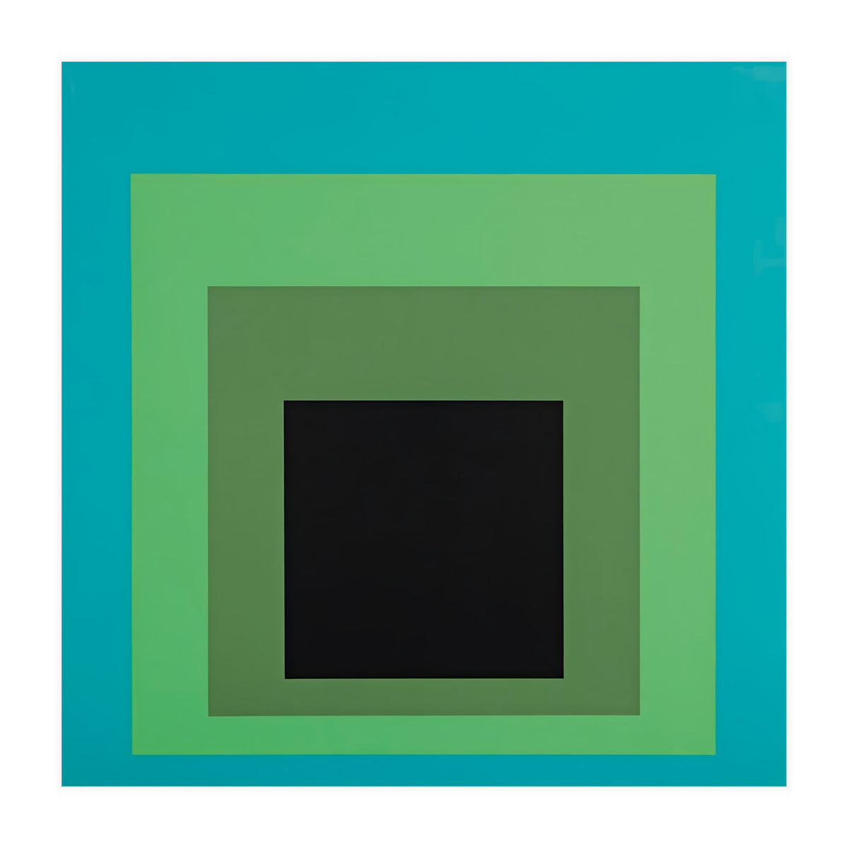 JOSEF ALBERS - HOMAGE TO THE SQUARE GREEN BLACK (Print Only)