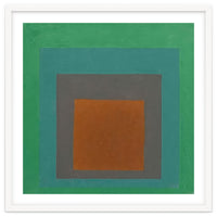 JOSEF ALBERS - HOMAGE TO THE SQUARE GREY BROWN GREEN