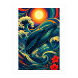 Whale Ocean Wave (Print Only) thumbnail