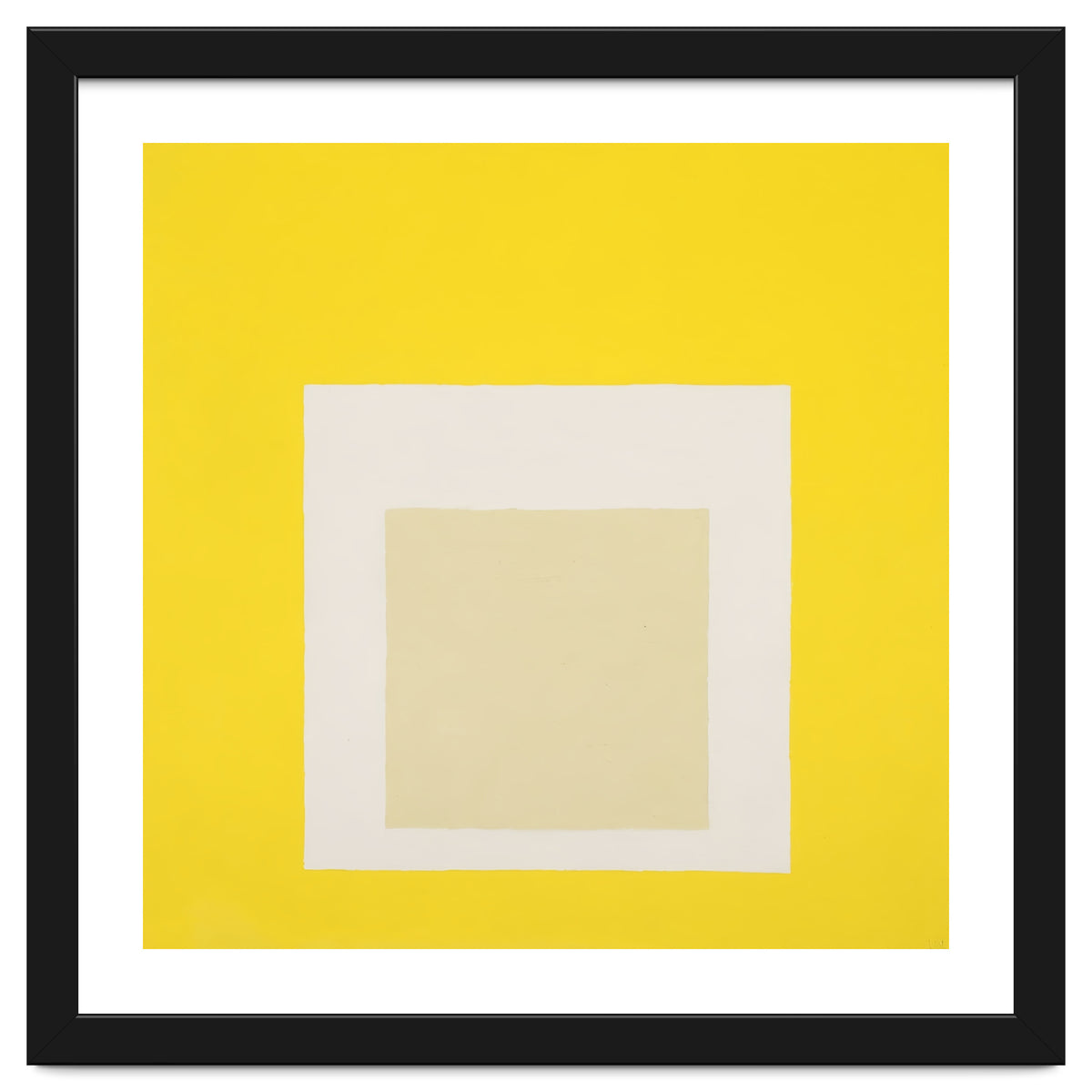 JOSEF ALBERS - HOMAGE TO THE SQUARE YELLOW WHITE