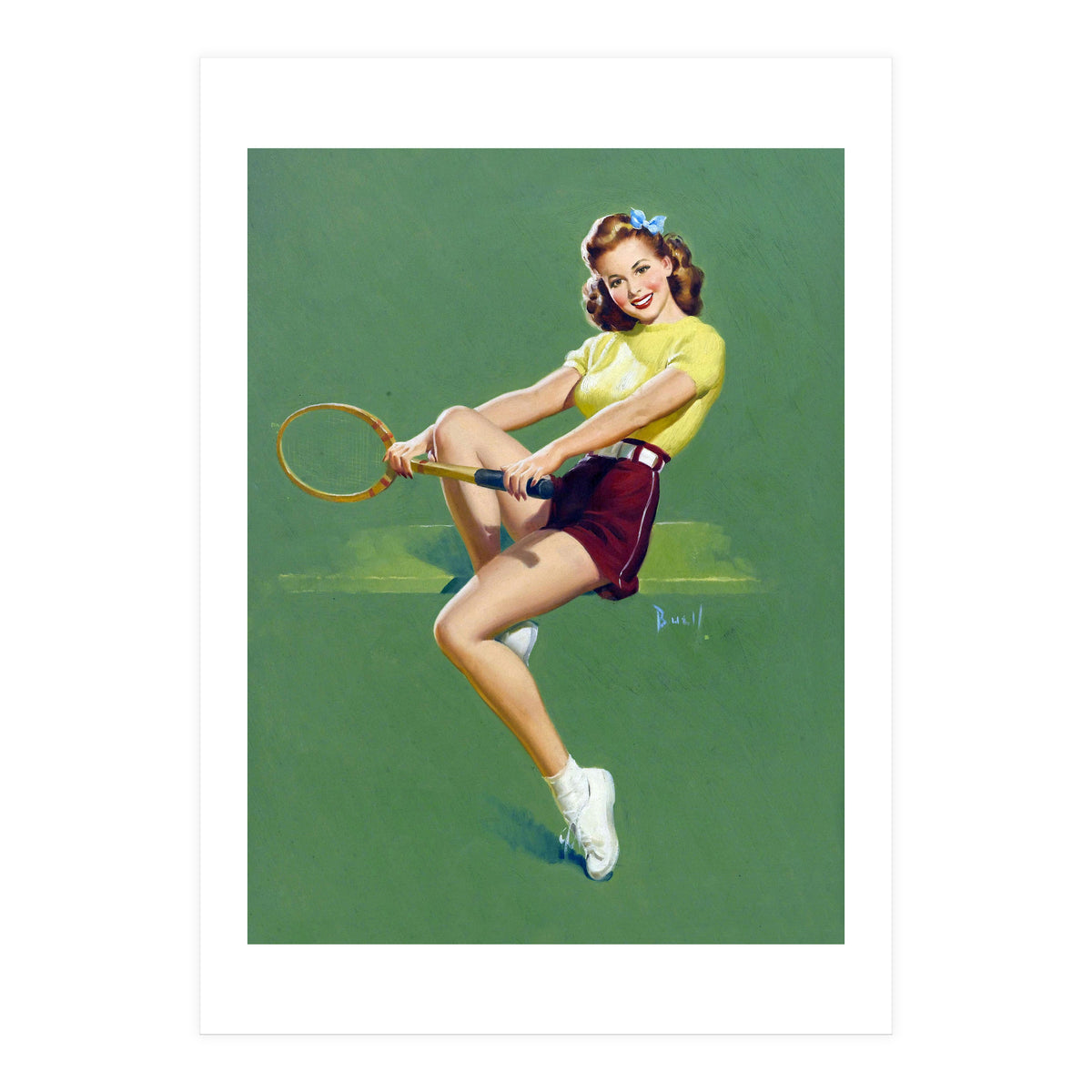Pinup Tennis Player (Print Only)