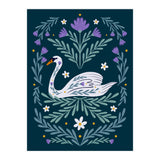 Swan Purple And Teal (Print Only) thumbnail