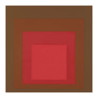 JOSEF ALBERS - HOMAGE TO THE SQUARE, RED, BROWN  (Print Only)