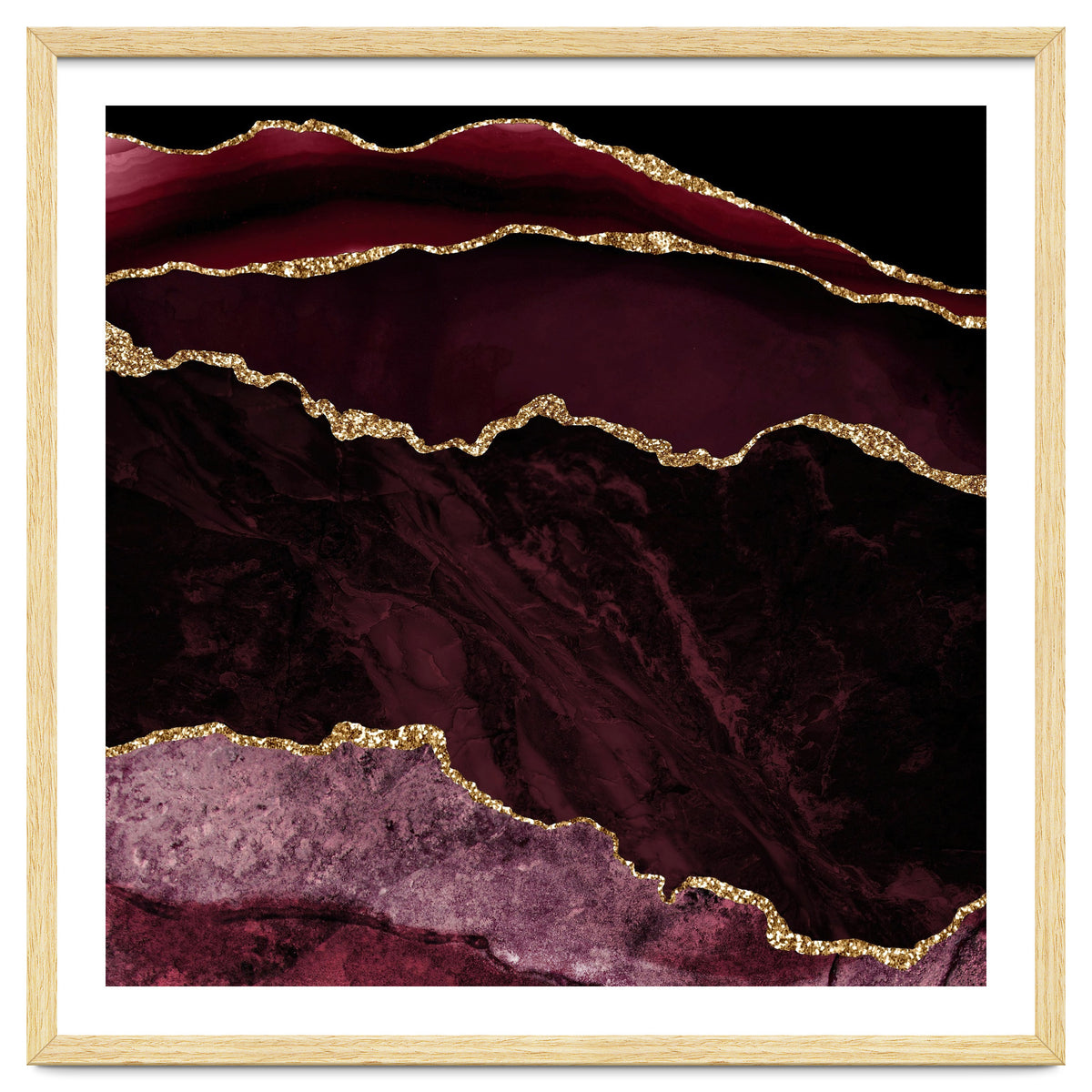 Burgundy & Gold Agate Texture 02