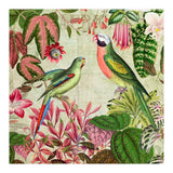 Exotic Lush Rainforest With Colorful Parrots And Flowers (Print Only) thumbnail