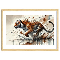 Dynamic Tiger In Motion