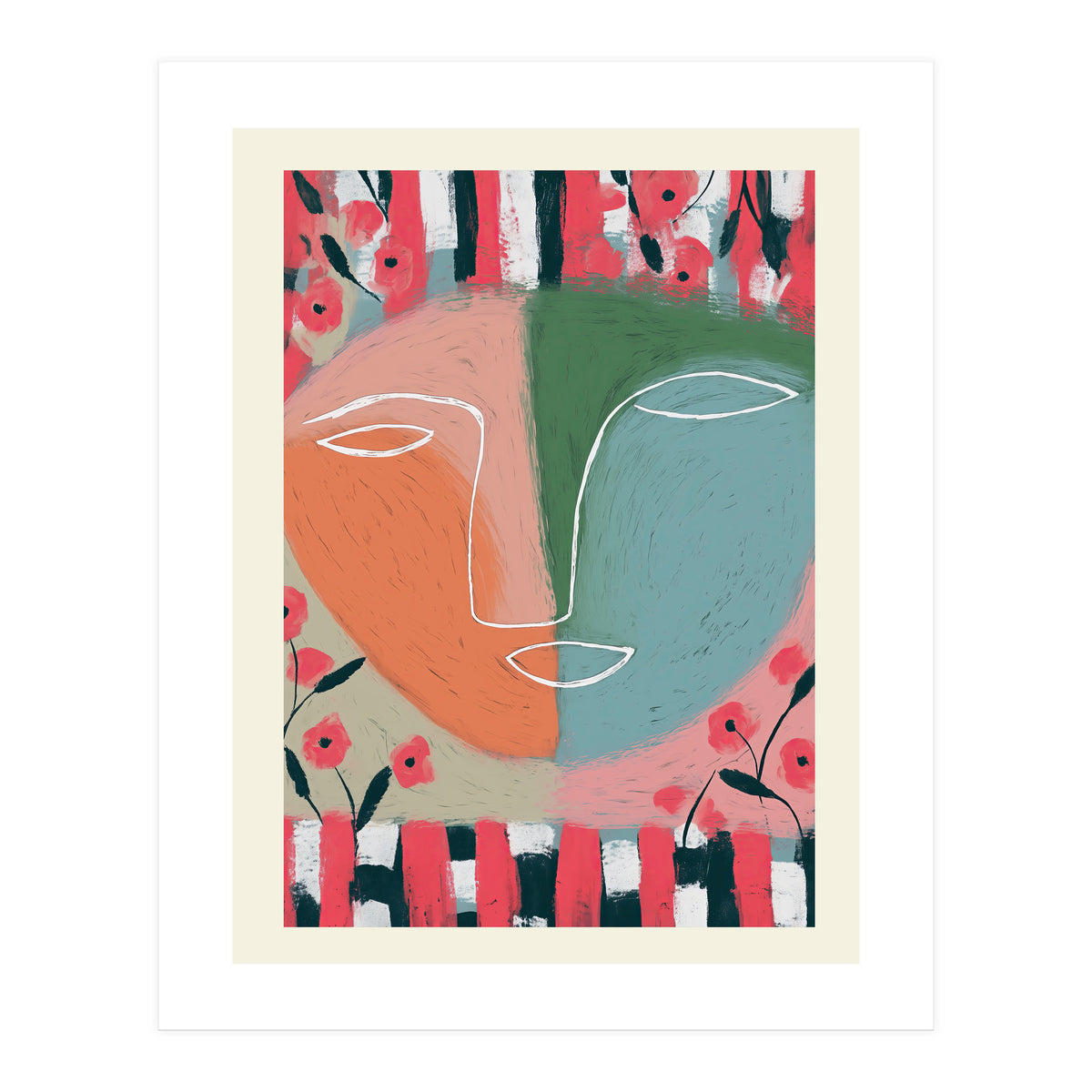 Dreams In Coral And Sage (Print Only)