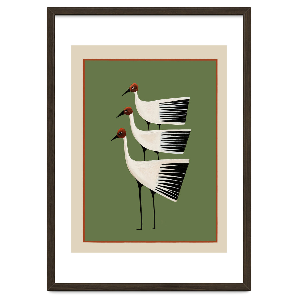 Striped Bird Trio I