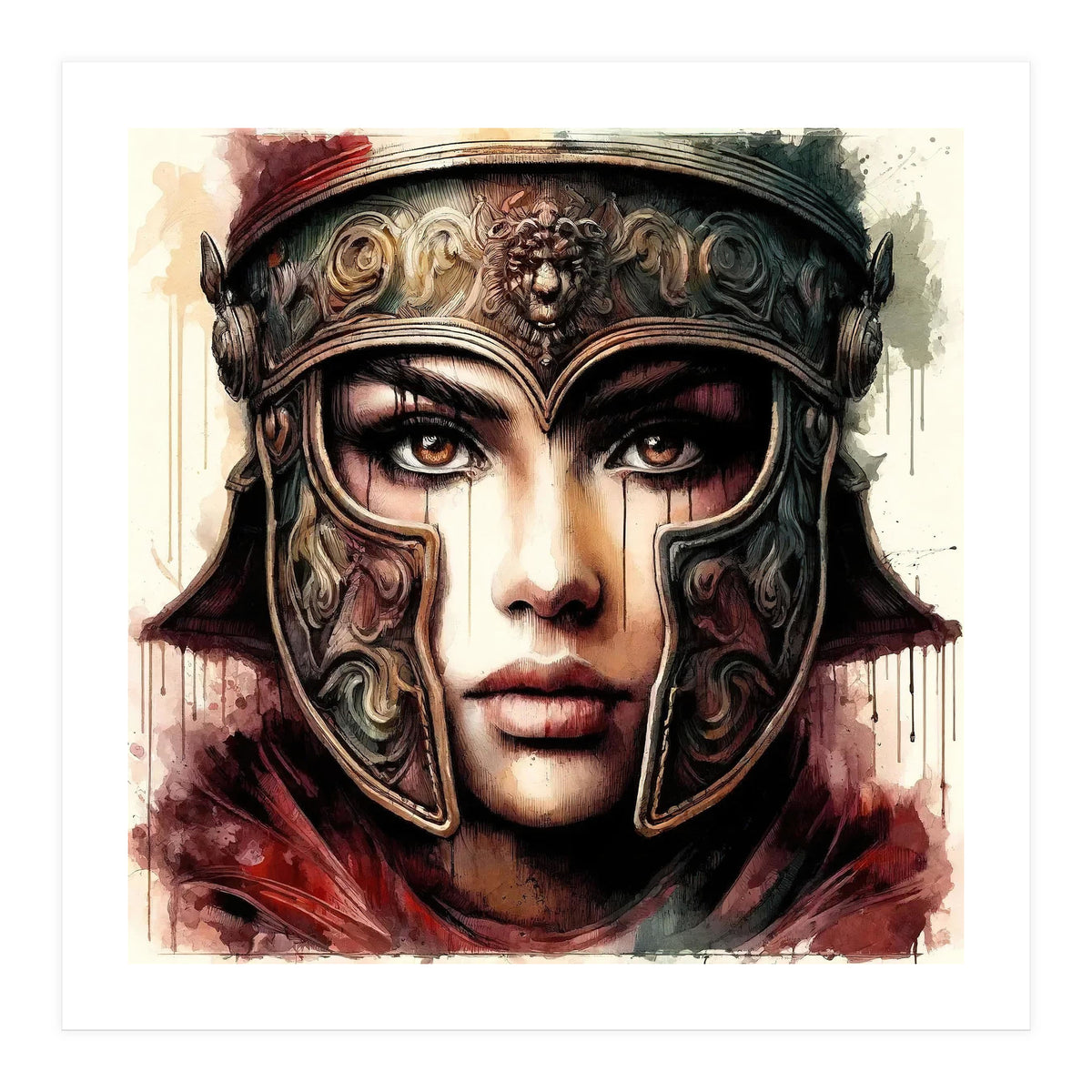Lion Crest Armor Portrait (Print Only)